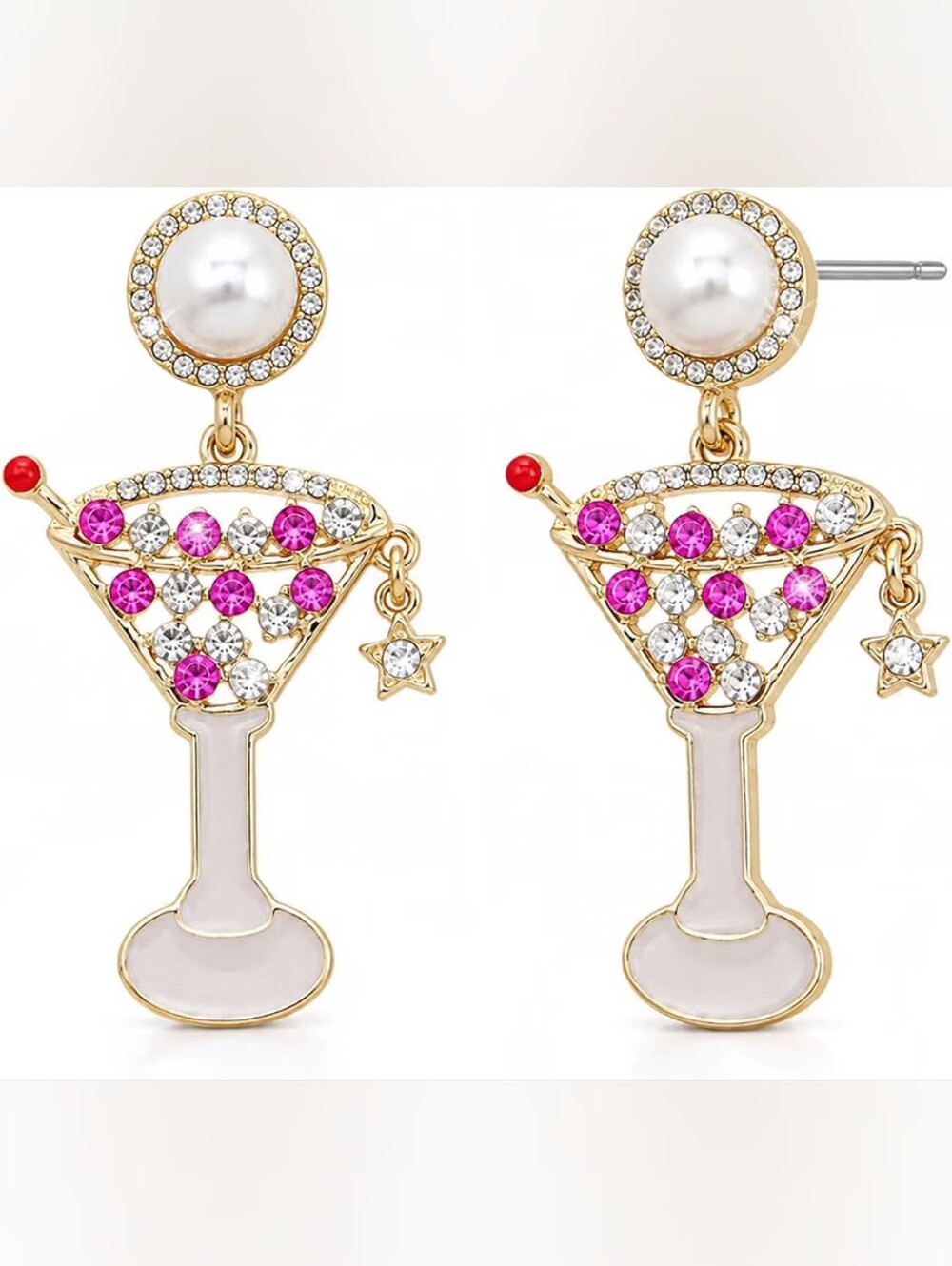 Women Dangle Rhinestone Earrings Lightweight and Durable Dangle Earrings